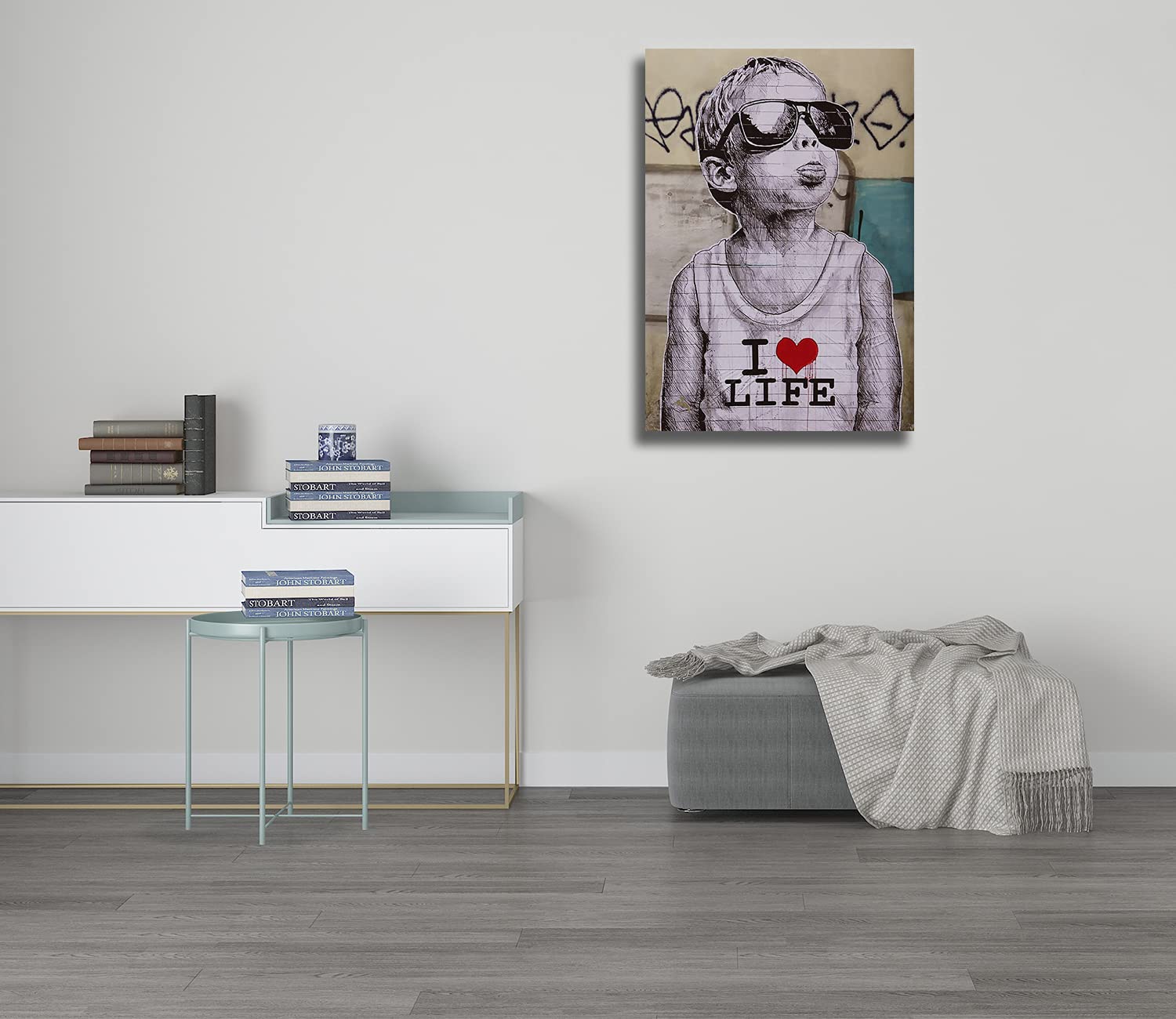 Amazon.co.jp: Banksy バンクシー 愛とお金 アートパネル 飾り絵